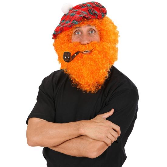 Peruca Escocesa e Barba Laranja