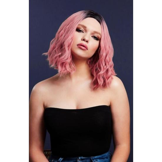 Peruca Fever Cara, mistura de dois tons, rosa cinza