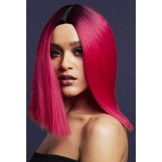 Peruca Fever Kylie, mistura de dois tons, rosa magenta Peruca Fever Kylie, mistura de dois tons, rosa magenta