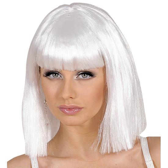 Peruca de franja lisa de showgirl