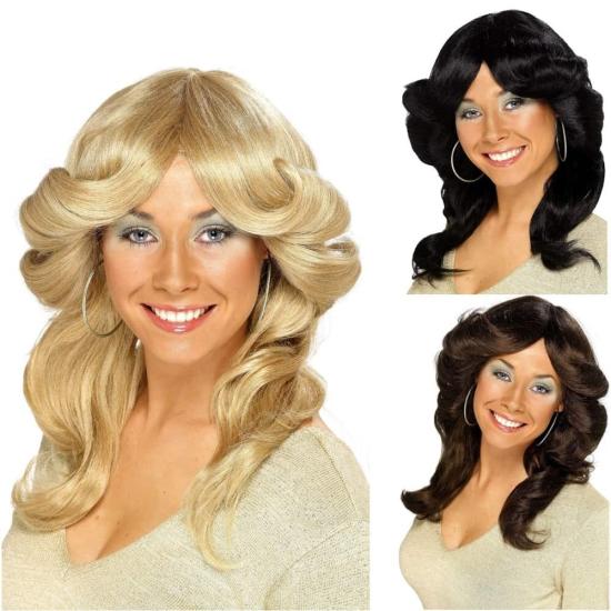 Peruca Juba dos anos 70 em várias cores