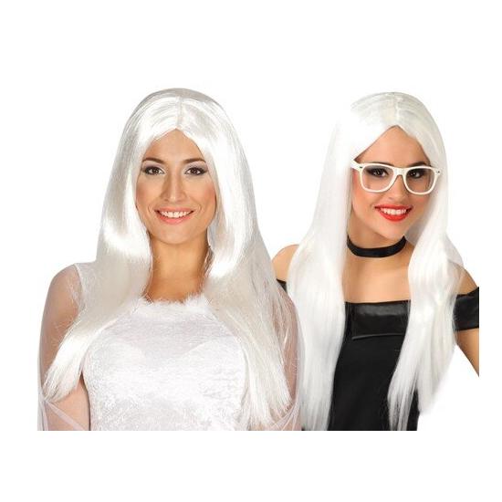 Peruca de juba branca da moda