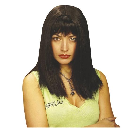 Peruca morena longa diva.