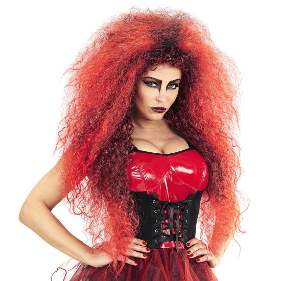 Peruca Red Giant Hairstyle: Volume extremo para um visual infernal Peruca Red Giant Hairstyle: Volume extremo para um visual infernal