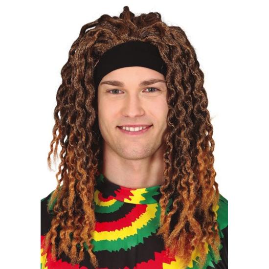 Peruca Rasta com Fita Marrom