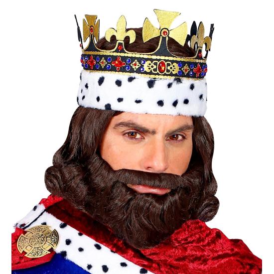Peruca Rei Medieval com Barba.