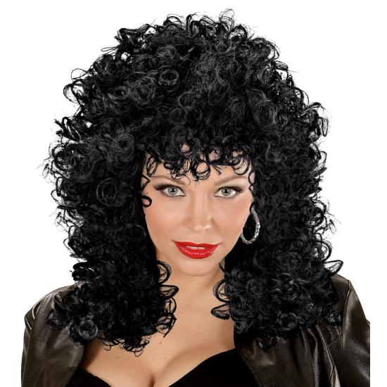 Peruca encaracolada estilo anos 80