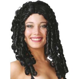 Peruca preta encaracolada