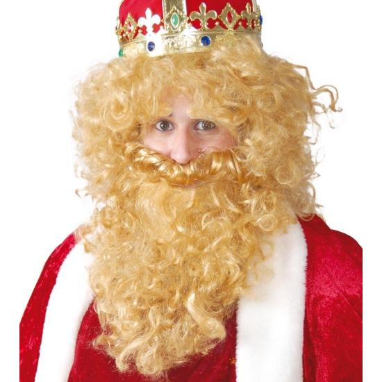 Loiro King fantasia peruca e barba
