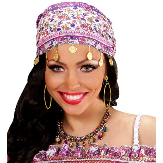 Brincos de argola dourados com clipe – acessório para fantasia de cigana, pirata ou cartomante (6 cm) | Widmann