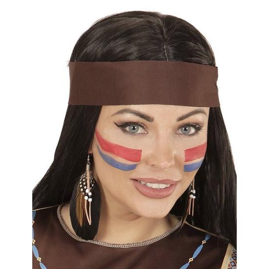 Brincos de penas e pérolas indianas