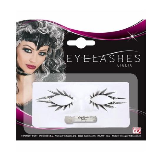 Cílios pretos com cola superior e inferior