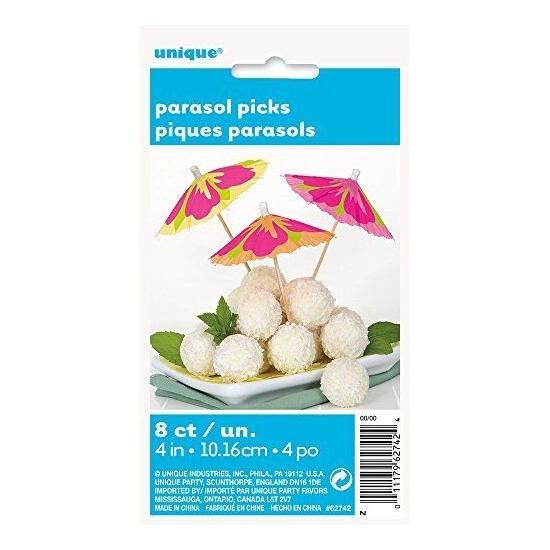 Espeto com Guarda-chuva Pacote de 10 unidades Espeto com Guarda-chuva Pacote de 10 unidades