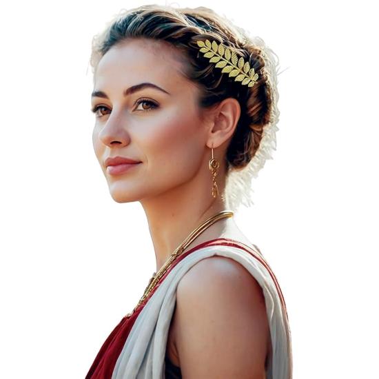 Grampo de cabelo de louro metálico dourado – acessório de fantasia para festas de época, carnaval e Halloween