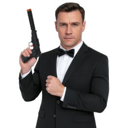 Pistola de brinquedo com silenciador (25 cm)