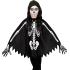 Poncho Infantil de Esqueleto com Capuz – Fantasia de Halloween e Carnaval