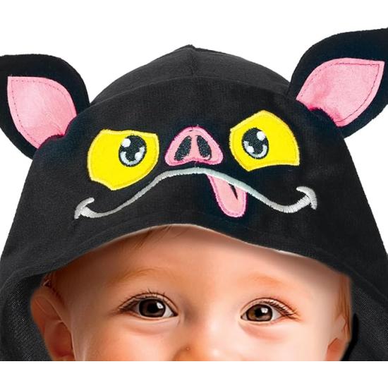 Poncho de morcego com capuz para bebê Poncho de morcego com capuz para bebê