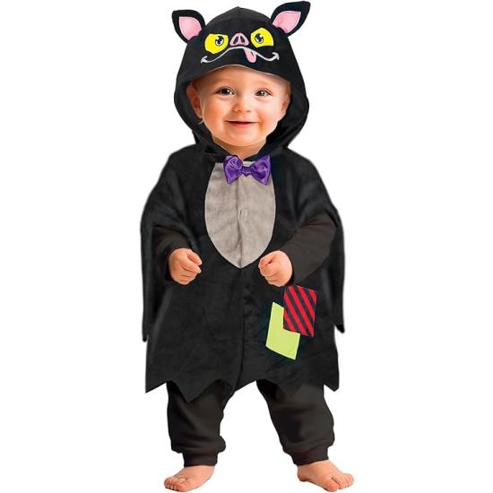 Poncho de morcego com capuz para bebê Poncho de morcego com capuz para bebê