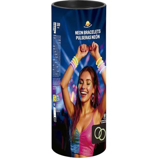 Pulseiras de luz neon (50 unidades)