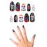 Conjunto de 10 Unhas Catrina com Adesivo