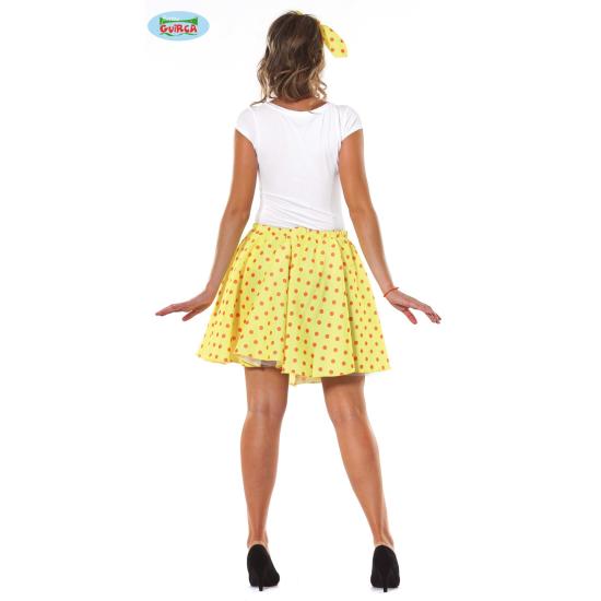 Conjunto Adulto Pin Up Saia Amarela Tamanho 42-44