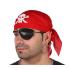 Conjunto de acessórios piratas para adultos - bandana, tapa-olho e brinco