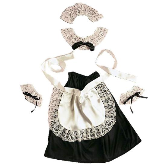 Conjunto de fantasia de empregada francesa adulta