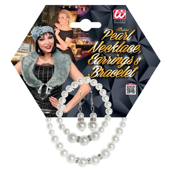 Conjunto de joias de pérolas estilo anos 1920 (Widmann)