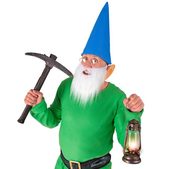 Conjunto de chapéu, barba e orelhas para anões adultos