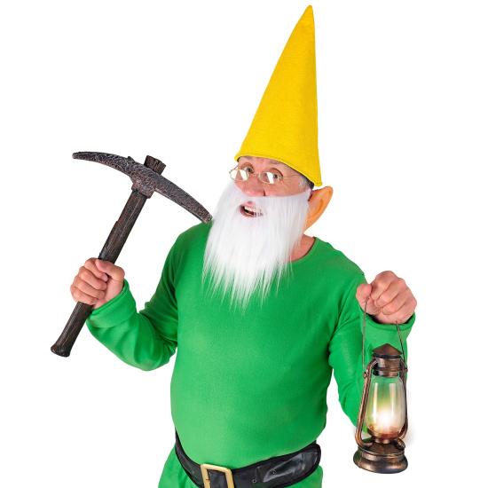 Conjunto de chapéu, barba e orelhas para anões adultos