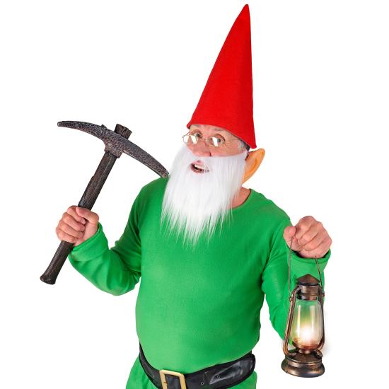 Conjunto de chapéu, barba e orelhas para anões adultos