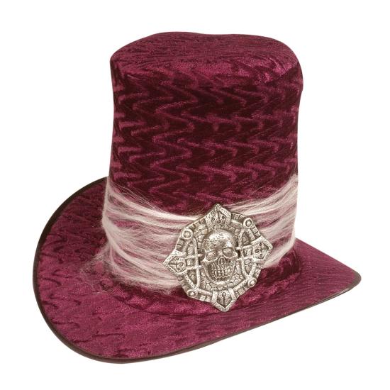 Chapéu de Caveira de Veludo