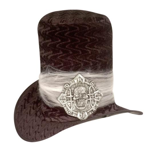 Chapéu de Caveira de Veludo