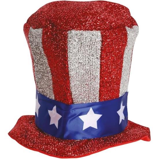 Cartola com a bandeira americana do Tio Sam