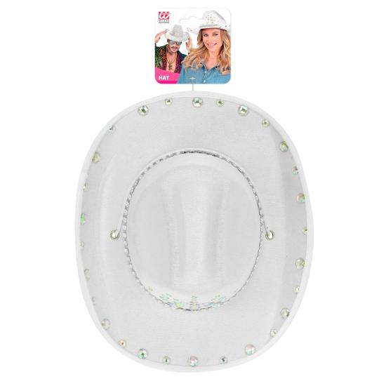 Chapéu de Cowboy com Strass para Festa ou Fantasia – Adulto Unissex