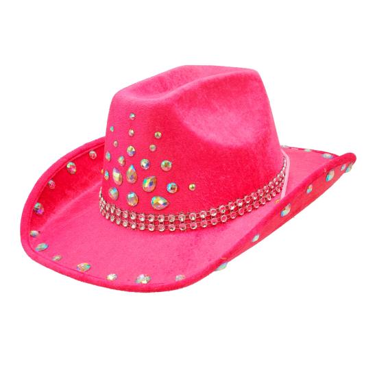 Chapéu de Cowboy com Strass para Festa ou Fantasia – Adulto Unissex