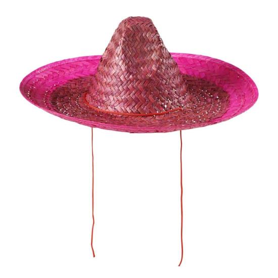 Chapéu mexicano rosa de 48 cm.