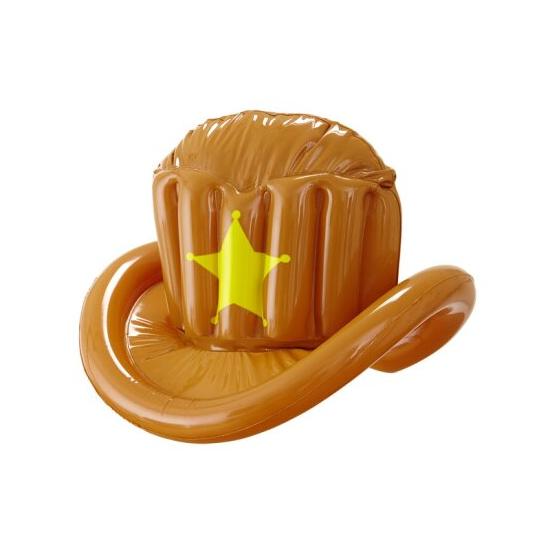 Chapéu inflável de cowboy xerife