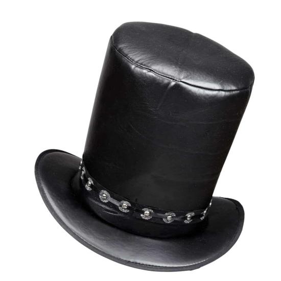 Chapéu de couro sintético do Slash.