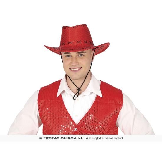 Chapéu de cowboy com lantejoulas – Tamanho único
