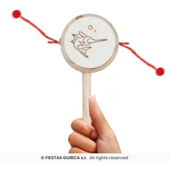 Chocalho de Tambor de Madeira 20 cm