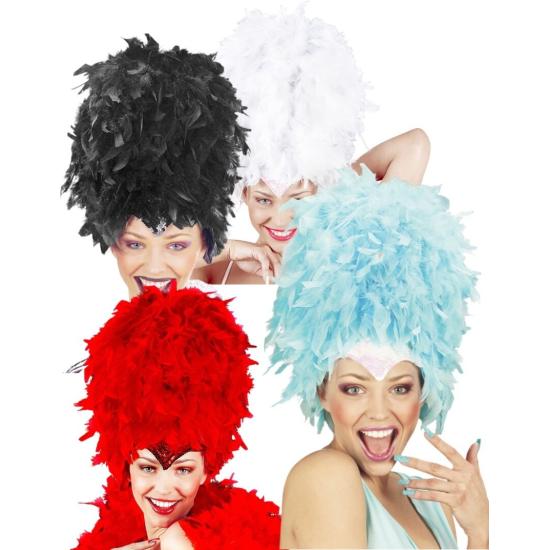 Cocar de penas e lantejoulas coloridas Cocar de penas e lantejoulas coloridas