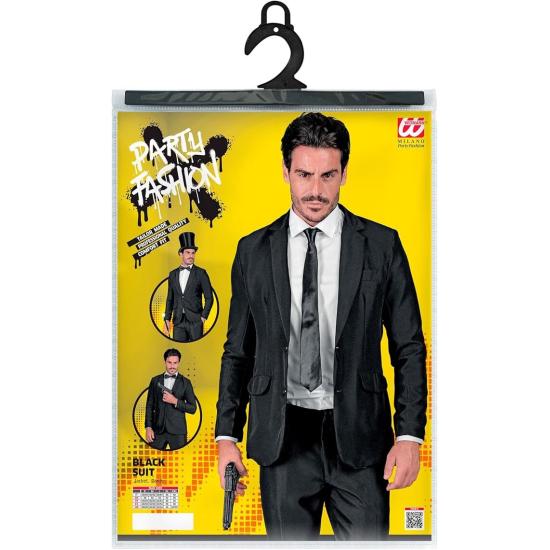 Terno de festa, preto, jaqueta e calça, showmen