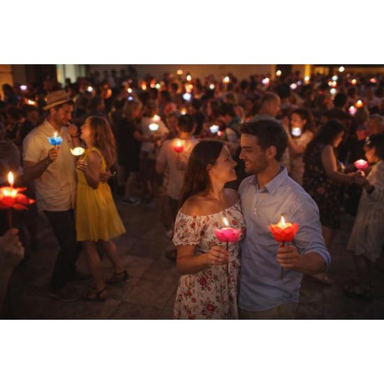 Lanterna Tulipa para Dança com Vela 50 cm **