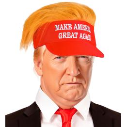 Viseira de pelúcia "Make America Great Again Donald Trump"