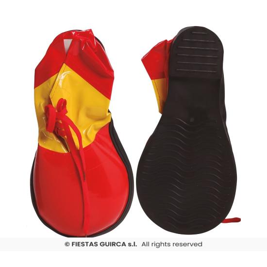 Sapatos de palhaço extra vermelhos e amarelos