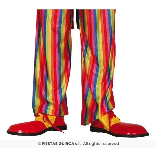 Sapatos de palhaço extra vermelhos e amarelos